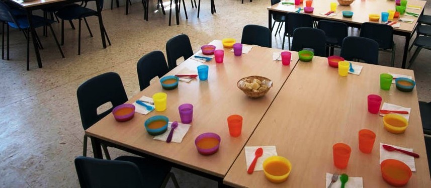 Foto de un comedor de uno de los colegios atendidos por SAFA