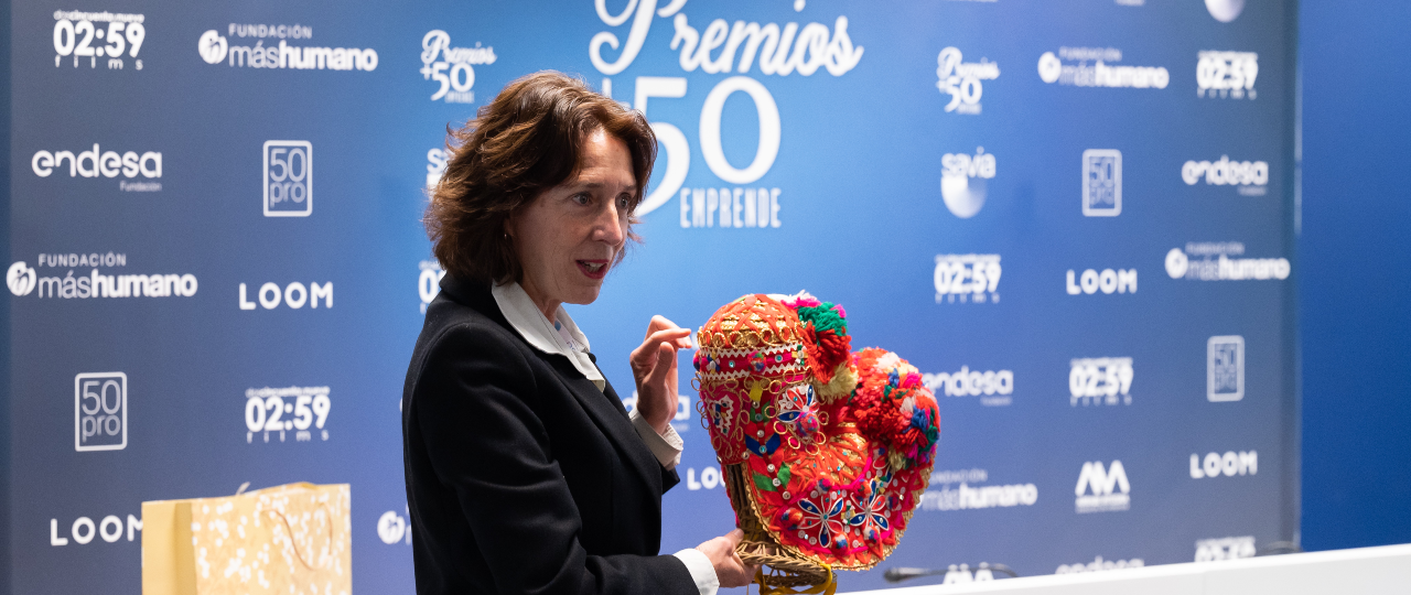 María Pérez, tercer premio en la IV edición de los Premios +50 Emprende, con su proyecto Singular Spain.